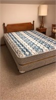 Full Size Wooden Bedframe, with box spring &