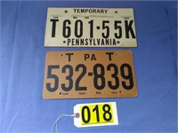 1965 & 1971 License Plates