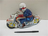 VINTAGE HIGHWAY PATROL TIN MOTORCYCLE TOY