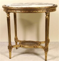 19th CENTURY LOUIS XVI FRENCH MARBLE TABLE