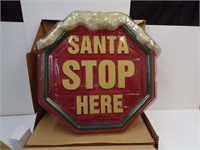 NEVER USED  SANTA STOP HERE SIGN 60" TALL