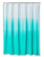 Pillowfort Ombre Seersucker Tassel Shower Curtain