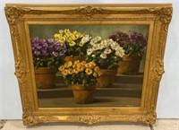 Lucy Mazzaferro "Potted Flowers" Oil Painting