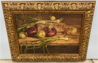 Alan Flattmann "Still Life of Onions" Oil Painti
