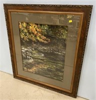 Doug Matthews "Fly Fishing in Autumn" Watercolor