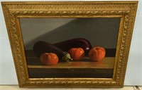 Bob Tompkins "Still Life Eggplant and Tomatoes"