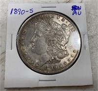 1890-S Morgan Silver Dollar AU