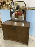 Vintage English Walnut Dresser