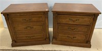 Pair of Davis Cabinet Co. Cherry Night Stands