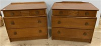 Pair of English Oak Night Stands