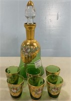 Vintage Bohemian Liquor Set