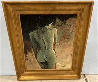Larry Sartin "Nude Study" Oil Painting