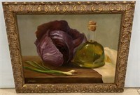 J. Thigpen "Still Life Cabbage, Onion, and Oil"