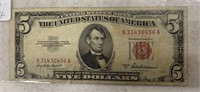 1953 A Red Seal $5 Note