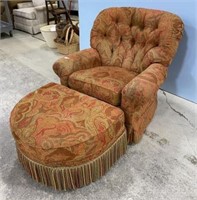 Norwalk Furniture Co. Upholstered Chair and Ottoma