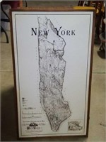 New York map picture 21x37