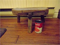 ANTIQUE PINE FOOT STOOL