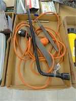 assorted tools, extension cord
