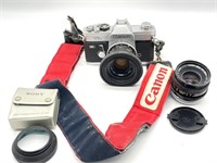 Canon TL Film Camera, Canon Lens FD 28mm 1:3.5