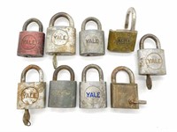 Vintage Yale Locks (3 have keys)