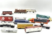 Vintage Plastic Train Engines and Cars (some are