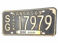 1969 Kansas Truck License Plate