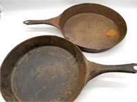 (2) Cast Iron Skillets 11.5” and 12.5”