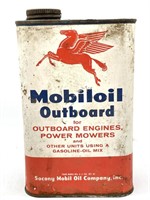 Mobiloil Outboard Oil Can (does contain some