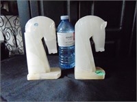 MARBLE HORSE BOOKENDS