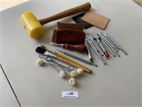 Lot of Leather Working Work Tools Items