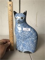 Spongeware Cat Statue