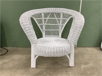 white Wicker chair