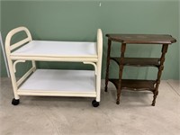 Serving table and shelf