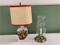Strawberry lamp; decorative hurricane lamp