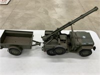 vintage G.I. Joe 7000 Army toy Jeep & trailer