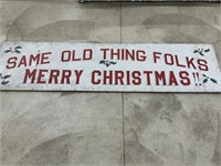 Vintage wooden Christmas sign  (8 ft. by 2 ft.)