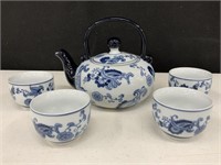 Pier One Blue China Porcelain tea set
