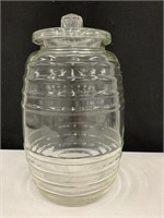 Glass barrel with lid