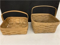 (2) Handled baskets