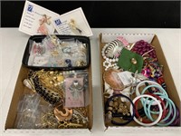 (2) boxes of Costume jewelry