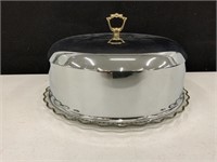 Covered dome lidded cake plate