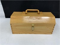 Wooden toolbox, T.C. Schroeder