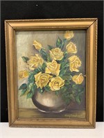 Mary Douglass Yellow Roses painting