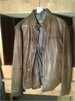 Massimo Dutti Drk Brown Leather Mens Sz XL