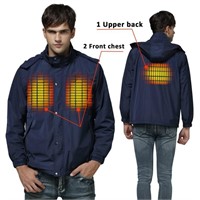 New Global Vasion men's heated jacket XL blue