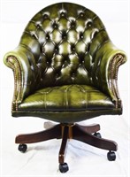 TUFTED LEATHER CHESTERFIELD EXCUTIVE OFFICE CHAIR