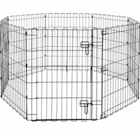 AMAZON BASICS METAL PET EXERCISE AND PLAYPEN WITH