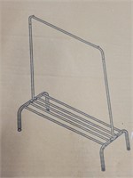 METAL CLOTHES RACK WITH STORGE SHELF