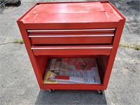 Red Bottom Tool Box With Contents