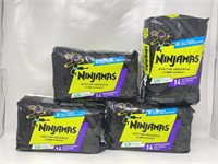 New 4 Packs Pampers Ninjamas, Disposable